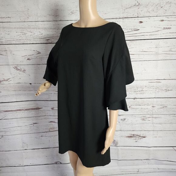 Cynthia Steffe Black Tiered Sleeve Dress 6 EUC - Picture 2 of 4